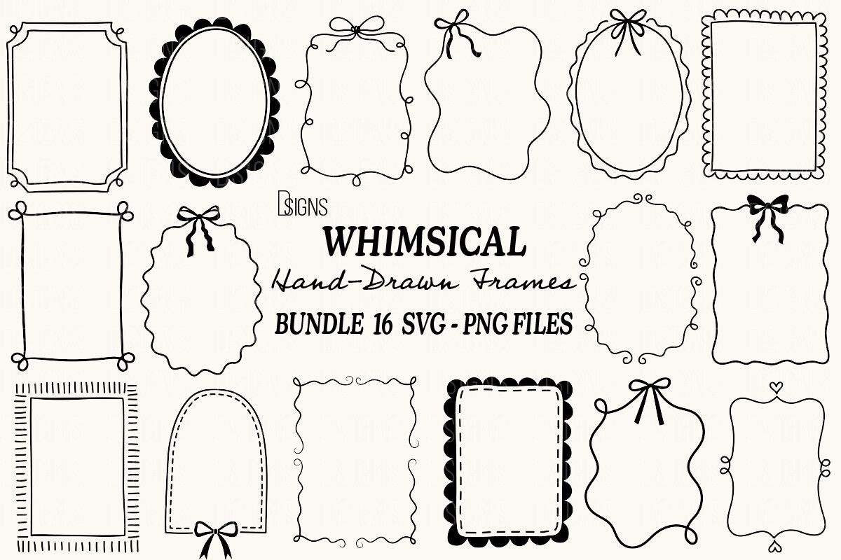 Whimsical Hand-Drawn Frames SVG Bundle