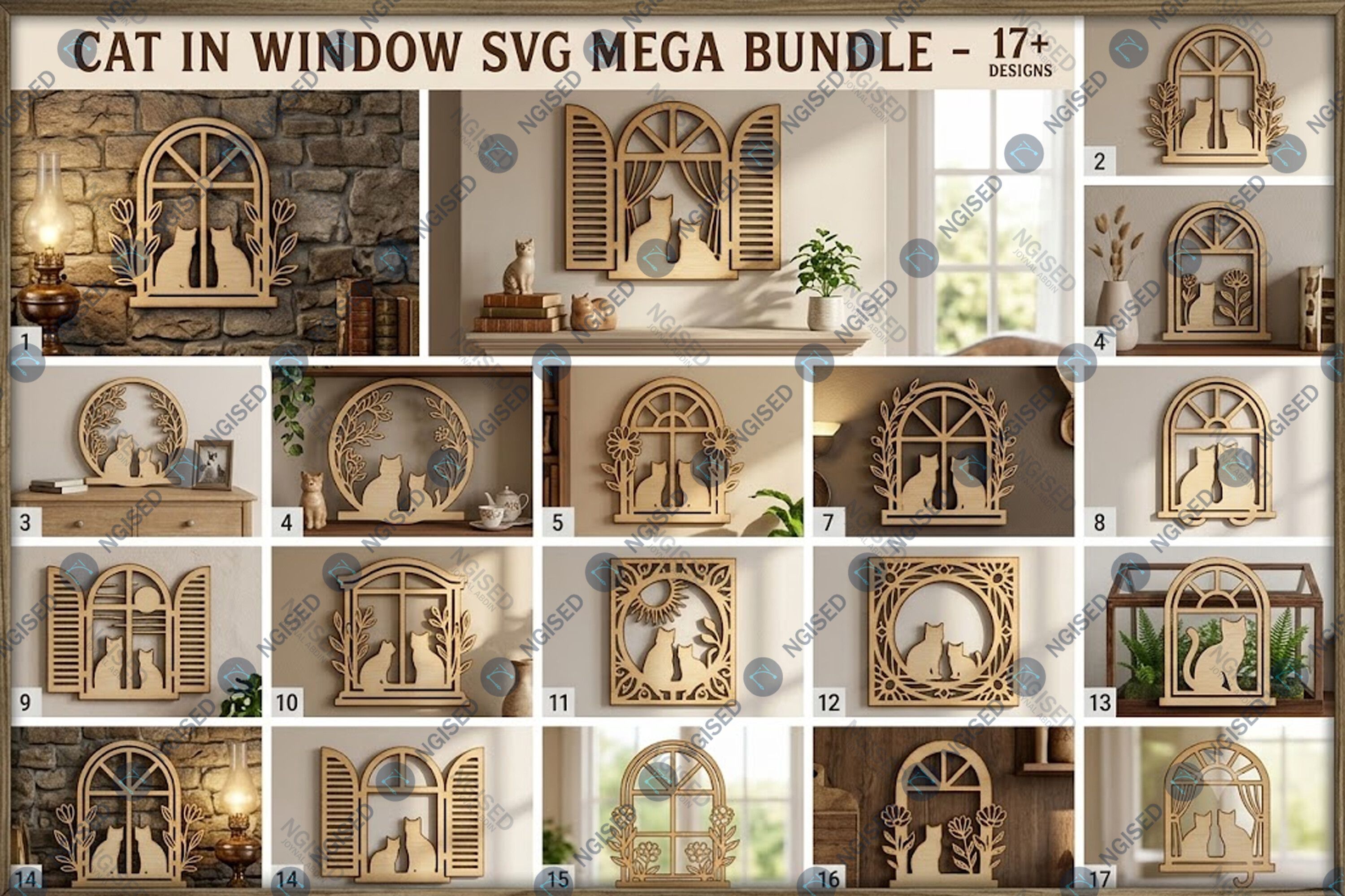 Cat in Window SVG Mega Bundle