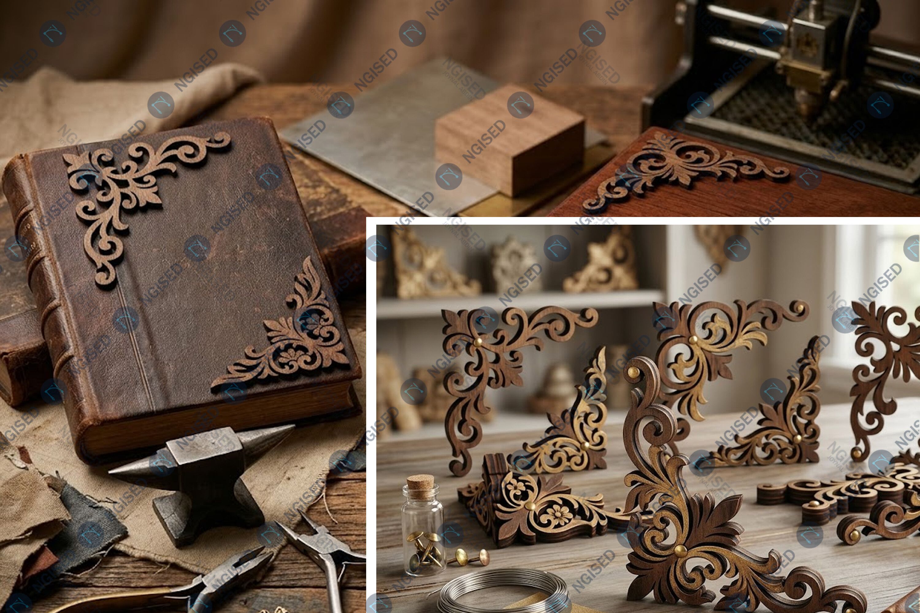 Laser Cut Royal Floral Corner SVG Bundle