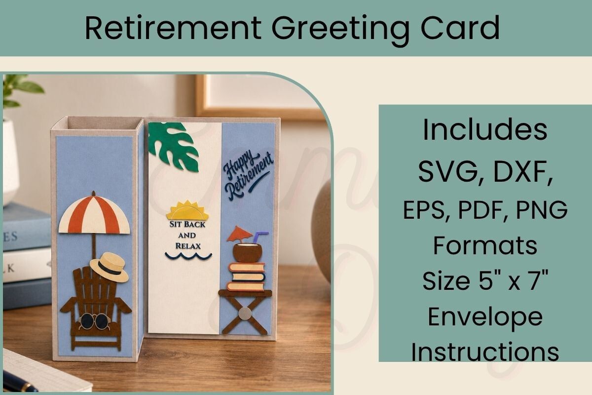 Retirement Greeting Card SVG