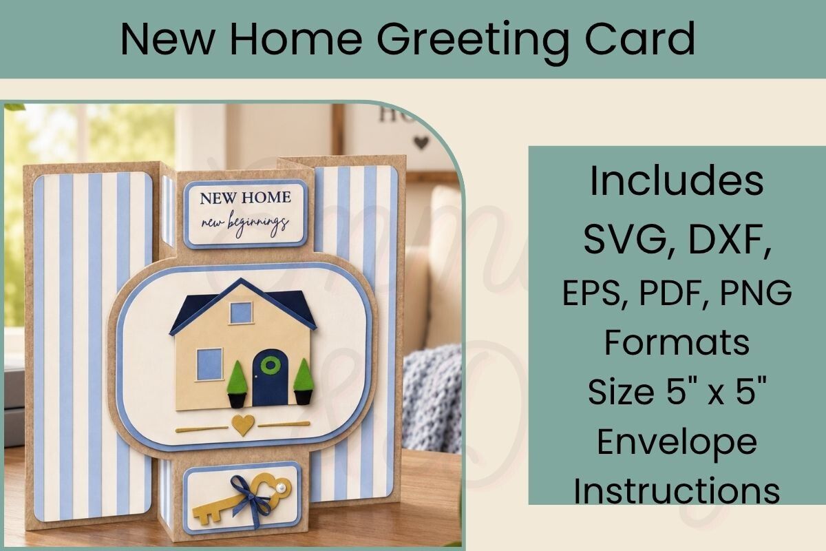 New Home Card SVG
